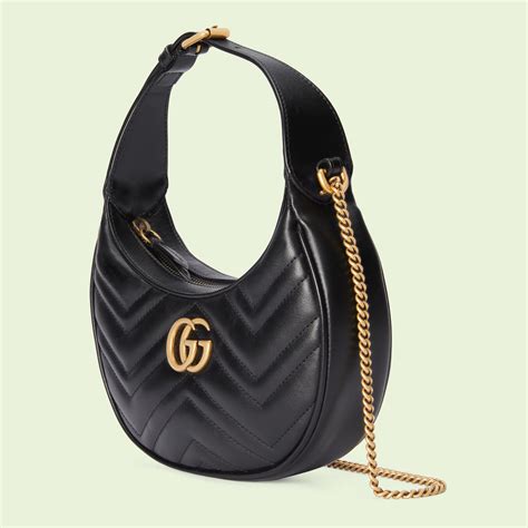 gucci black half moon bag|gucci marmont mini belt bag.